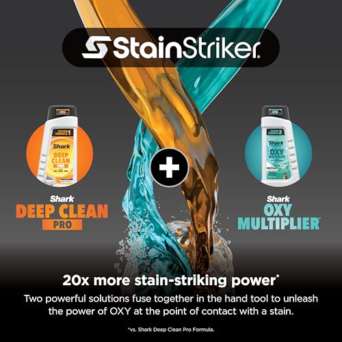 Shark StainStriker Portable Carpet & Upholstery Cleaner with On-Board Self-Cleaning, Spot, Stain, & Odor Eliminator, Includes 2 Cleaning Tools, 2 Cleaning Solutions, Charcoal, PX221BRN - style: StainStriker w/ Onboard Self-Cleaning