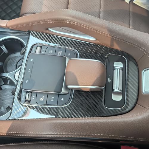 NVCNX Carbon Fiber Accessories for Mercedes Benz GLE 580 53 63 S AMG/GLS 450 580 63 AMG 2020-2026 2021 2022 2023 2024 2025 Center Console Gear Shift Panel Cover Interior Trim Overlay Sticker 1PC - color: Center Console Gear Shift Panel Trim B