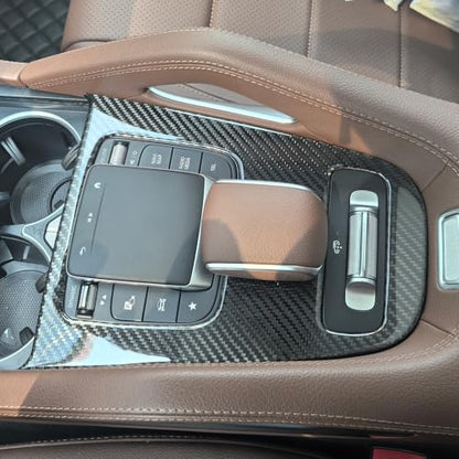 NVCNX Carbon Fiber Accessories for Mercedes Benz GLE 580 53 63 S AMG/GLS 450 580 63 AMG 2020-2026 2021 2022 2023 2024 2025 Center Console Gear Shift Panel Cover Interior Trim Overlay Sticker 1PC - color: Center Console Gear Shift Panel Trim B