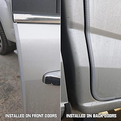 Winunite 65.6ft(20m) Car Door Edge Guards Light Gray– Fits Most Vehicles, No Glue, U-Shaped, Built-in Metal Clips, Scratch and Chip Resistant – Reduces Dings in Parking Lots - color: gray, size: 65-3/5Ft