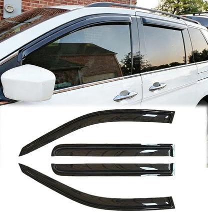 Rainproof Side Window Wind Deflectors for 2018-2023 Chevy Traverse, Tape-on Sun Rain Guard Sets,Nice Looking Window Visors for Cars,Vent Deflector for Chevy Traverse 18-23 94553 - size: 2018-2023 Chevy Traverse