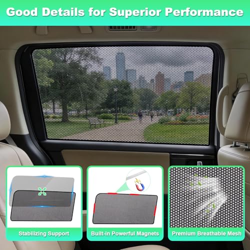 Car Window Shades for 2018-2024 Odyssey - Rear Side Window Sun Shade for Baby, Breathable Mesh Privacy Window Covers, UV Protection & Heat Insulation for Travel, Napping, Camping - size: Odyssey(2018-2024)R-2PCS