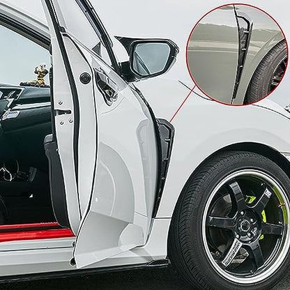 Carbon Fiber Style Car Fender Side Vents Decoration Sticker Trim ABS Material Spoiler Fender Decorative Stickers Air Flow Intake Hole Grille Auto Exterior Universal Accessories (Carbon Fiber) - size: Carbon Fiber