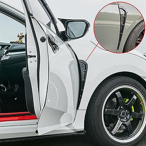 Black Car Fender Side Vents Decoration Sticker Trim ABS Material Spoiler Fender Decorative Stickers Air Flow Intake Hole Grille Auto Exterior Universal Accessories (Black) - size: Black