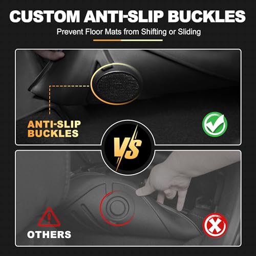 Floor Mats Fit for Mercedes Benz GLE 2016-2019 350 400 43 AMG 450 AMG 500 500e 550 550e 63 AMG S & 2012-2019 ML/GL/GLS Series - AOMSAZTO TPE All Weather Custom Fit Floor Liners 1st & 2nd Row Car Mats - style: 3) for Mercedes Benz GLE | 2016-2019 | Floot M