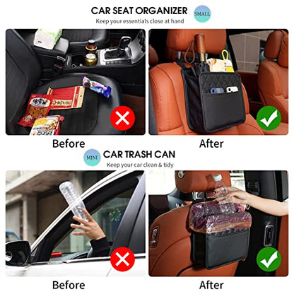 FrgKbTm Car Seat Back Hanging Bag Car Document Holder Multi-Pocket Bottle Bag Storage Box Organizer Travel Tidy Pouch Pocket Kids - color: Black A