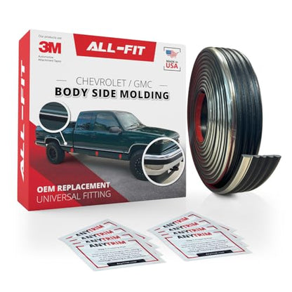 All-Fit Automotive Replacement Old Style Body Side Molding (2.5") – OEM Grade Chrome Trim fits 88-99 Chevy Tahoe, GMC Suburban, Silverado, Yukon, Blazer, and More – Easy to Install OBS (26 Ft) - style: OBS Trim Chrome (88-98)