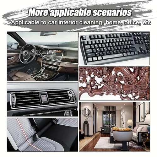 2Pcs Soft Bristle Car Interior Cleaning Brush - Compact Dust Removal Tool for Seats, Vents & Consoles (Non-Scratch Portable Design) - color: White