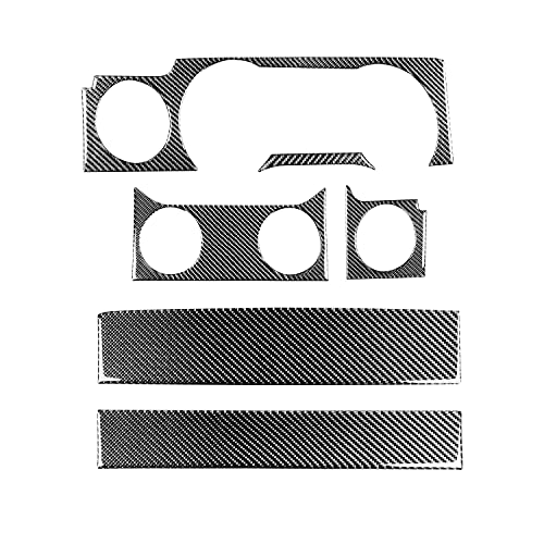 Car Instrument Central Console Dashboard Panel Kit Carbon Fiber Accessories Trim Stickers Compatible with Ford Mustang GT Shelby 2005 2006 2007 2008 2009 7PCS - color: Co-pilot Kit-black