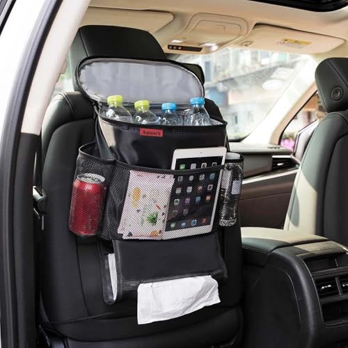 AUTOARK Car Seat Back Organizer and Cooler Set,Multi-Pocket Travel Storage Bag(Heat-Preservation and Waterproof),Bigger-Capacity,AK-054 - size: Bigger-Capacity