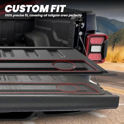 LASFIT Tailgate Mat for Jeep Gladiator 2020-2026, All Weather TPE Tailgate Protector Liner Replacement Accessories Tailgate Cover - style: Gladiator 2020-2026 Tailgate Mat