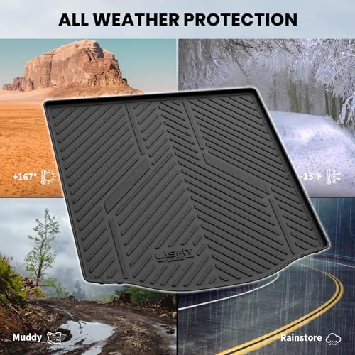 LASFIT Cargo Mat for 2012–2018 Ford Focus Sedan (Gas Models Only, No Subwoofer) Custom Fit All Weather Trunk Liner, Waterproof Heavy Duty Rear Trunk Protector for Cargo Area - style: 11) Focus Sedan| 12-18 | Cargo W/o Subwoofer