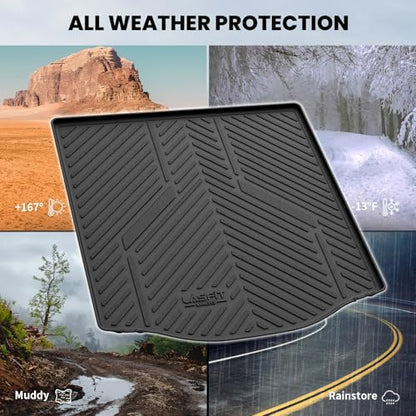 LASFIT Cargo Mat for 2012–2018 Ford Focus Sedan (Gas Models Only, No Subwoofer) Custom Fit All Weather Trunk Liner, Waterproof Heavy Duty Rear Trunk Protector for Cargo Area - style: 11) Focus Sedan| 12-18 | Cargo W/o Subwoofer