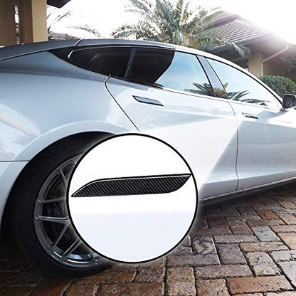 Door Handle Sills Protection Kit 4K Real Carbon Fiber Cover Compatible with Model S (4 Pieces Set)