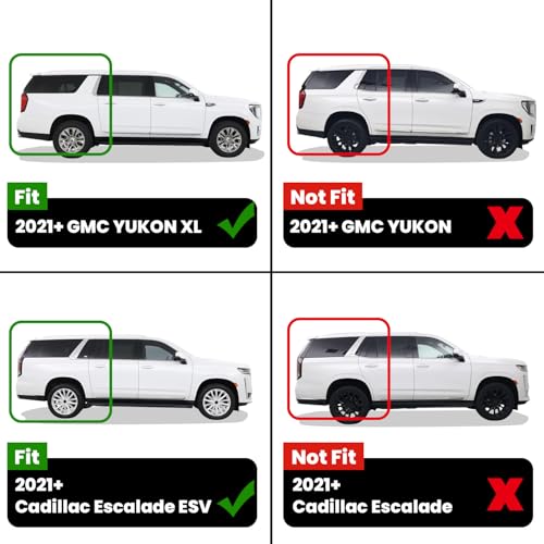 LASFIT Floor Mats & Cargo Liner 2021-2026 & Only 7 Seats (Not for 8/9 Seats) for Chevy Suburban/GMC Yukon XL(Only Yukon XL, Not Fit Yukon)/Cadillac Escalade ESV(Only Escalade ESV, Not Fit Escalade) - size: Suburban/Yukon XL/Eacalade ESV 7 Seats 2021-2026