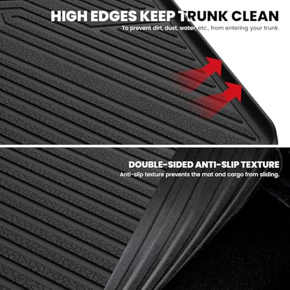 LASFIT Cargo Mat for Honda CR-V 2017-2022 (EX-L/EX/Touring/LX/Special Edition), All Weather Custom Fit TPE Trunk Mat Trunk Liner Cargo Liner Cargo Tray in Lower Position, Black (Not for Hybrid) - style: 2）For Honda CR-V | 2017-2022 | Cargo Mat