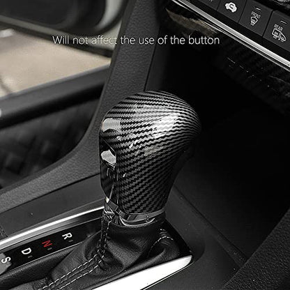 YINGTUU for Honda Civic 2016-2021Accessories Inerior Stickers Gear Shifting Knob Cover Decals Carbon Fiber Pattern - color: Gear Shifting Knob Cover
