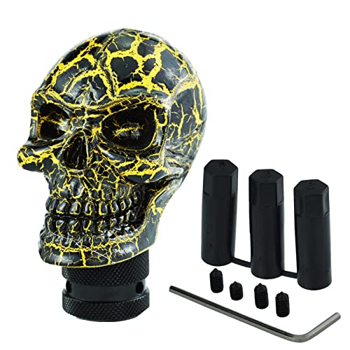 Skull Gear Speed Shift Stick Head Fit Most Cars - color: Black Pattern
