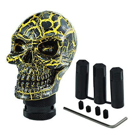 Skull Gear Speed Shift Stick Head Fit Most Cars - color: Black Pattern
