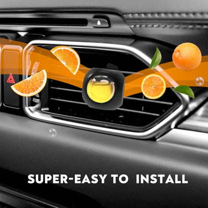 Car Air Freshener Vent Clips, 8 Pack, Provides Long-Lasting Scent, Up to 240 Days, Odor Eliminator (Citrus) - color: Citrus