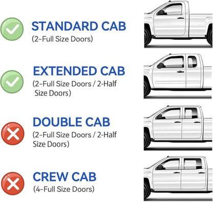 Side Window Visors Wind Deflector fit for 1999-2016 Ford F250/F350/F450/F550 Super Duty with Standard Cab,2pcs Dark Smoke Out-Channel Tape On Sun Rain Guards 92503 - size: 2pcs for F250/F350/F450