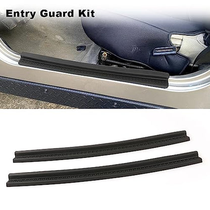 GRAND ORANGE Door Sill Entry Guard Scuff Plate Pair, Compatible with Jeep Wrangler TJ 1997-2006, Fit Jeep Wrangler LJ 2004-2006, TPE Black Door Sill Protector Cover Accessories - size: Fit Jeep Wrangler TJ 1997-2006/ LJ 2004-2006