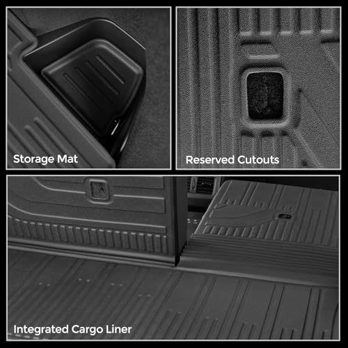 Cargo Mat for Nissan Rogue 2026 2025 2024-2021 Accessories, Full Coverage All Weather Trunk Cargo Liner with Backrest Protectors & Storage Mats