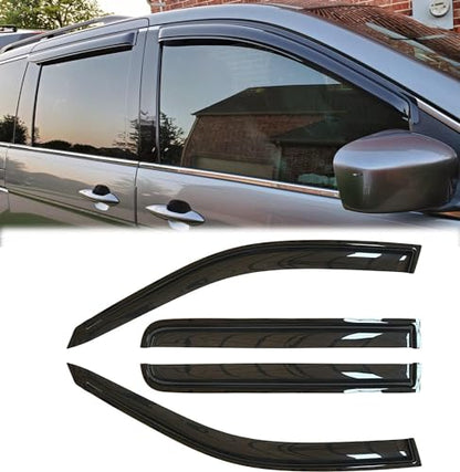 Rainproof Side Window Wind Deflectors for 2011-2017 Honda Odyssey, Tape-on Sun Rain Guard Sets,Nice Looking Window Visors for Cars,Vent Deflector for 11-17 Honda Odyssey 94203 - size: 2011-2017 Honda Odyssey