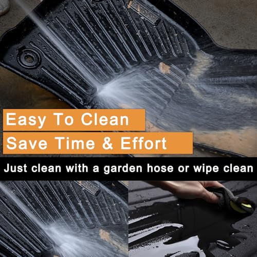 Floor Mats for 2019-2024 2025 2026 Mercedes-Benz Sprinter 2500/3500 Only Fit Cargo Van (Not Fit Crew & Passenger), TPE All Weather Protection Front Row Van Floor Liners Accessories,Black - size: for 2019-2026 Benz Sprinter Front Mat