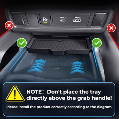 Center Console Organizer Compatible with Nissan Frontier 2026 2025 2024 2023 2022, Interior Accessories for Under Climate Controls Interior Storage Divider Tray for 2022-2026 Frontier, Black - style: 11) Fits for 2022-2026 Frontier