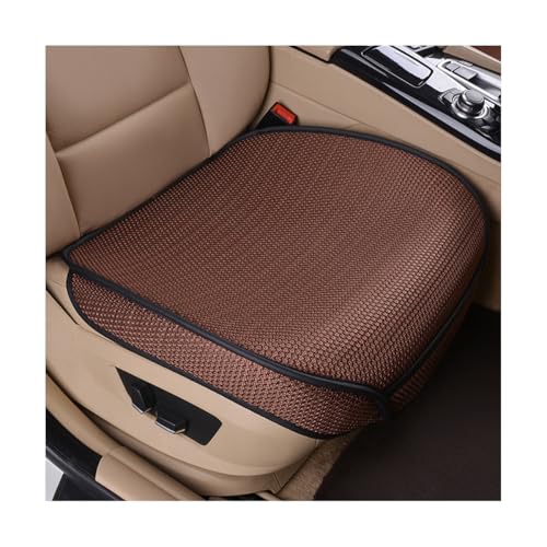 Zpana Car Front Seat Bottom Cover, Breathable Anti Slip Auto Frontseat Cushion Mat with Storage Pocket, Comfortable Vehicle Interior Chair Protection Pad, Universal for SUV Sedan Truck(Coffee) - color: Coffee