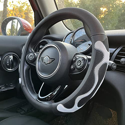 PINCTROT Comfy Grip Steering Wheel Cover, Anti-Slip Design, Universal 14.5-15 Inch(Silicone White) - color: 5.White, size: Medium(Standard) Size[14 1/2''-15'']