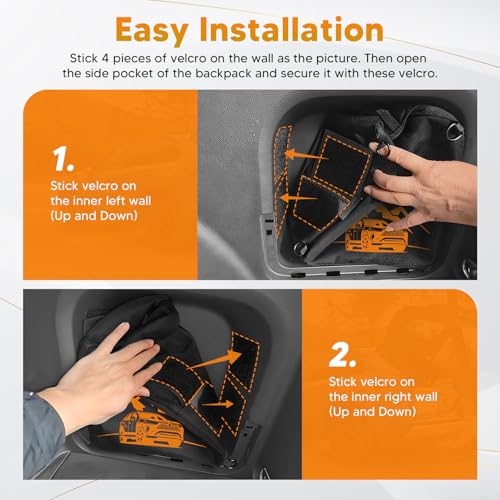 Powerty Upgrade Toyota RAV4 Trunk Organizer, RAV4 Cargo Organizer Cargo Storage Bag for 2019-2025 Toyota RAV4 Accessories Orange