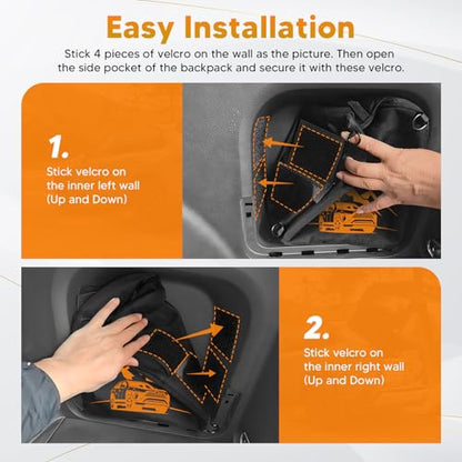 Powerty Upgrade Toyota RAV4 Trunk Organizer, RAV4 Cargo Organizer Cargo Storage Bag for 2019-2025 Toyota RAV4 Accessories Orange