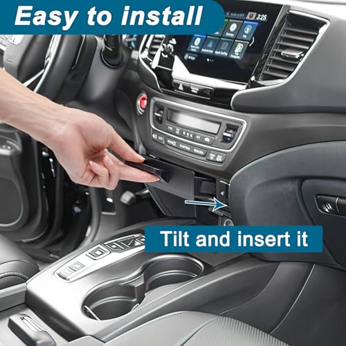 PIMCAR Removable Tray for 2016-2022 Honda Pilot/2017-2026 Honda Ridgeline/2019-2025 Honda Passport Center Console Organizer Storage Box Interior Accessories (Only Fit Models with Cubby) - size: Cente Console Drawer