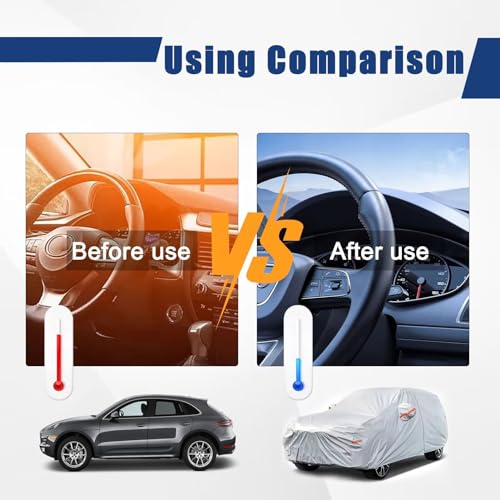 Kayme 6 Layers SUV Car Cover Custom Fit for BMW X1 (2009-2025) Waterproof All Weather for Automobiles, Outdoor Full Cover Rain Sun UV Protection.Silver - size: 6. Custom Fit BMW X1