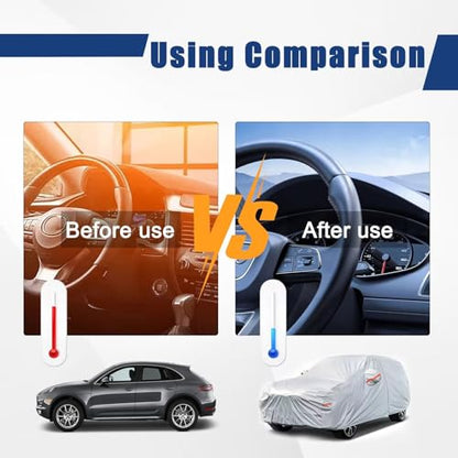 Kayme 6 Layers SUV Car Cover Custom Fit for Buick Envision (2015-2025) Waterproof All Weather for Automobiles, Outdoor Full Cover Rain Sun UV Protection.Silver - size: 12. Custom Fit Buick Envision