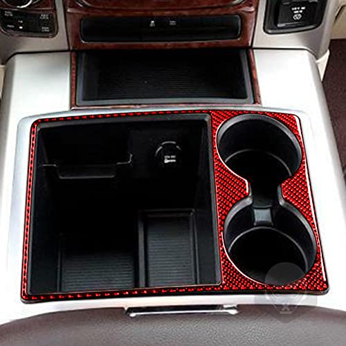 Premium Real Carbon Fiber Central Control Gear Shift Panal Cover Trim Compatible with Dodge Ram 1500/2500/3500 2013 2014 2015 Accessories Red Style B - color: Red 25