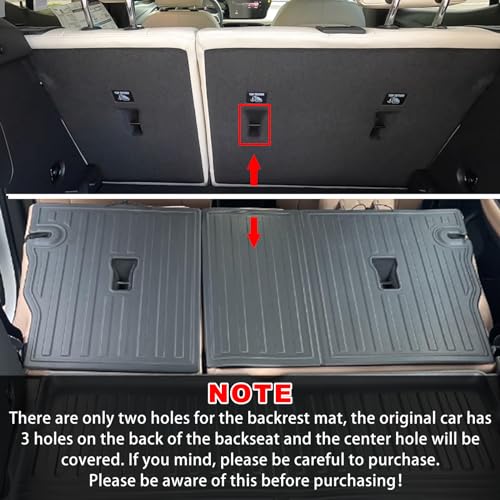SMABEE Backrest Mats & Cargo Mat Fit for 2024-2026 Buick Encore GX All Weather TPE Trunk Mat Back Rest Pads Boot Pad Anti-Slip Interior Accessories (Cargo Mat Only Fit the Rear Deck in Upper Position) - size: Backrest Mats & Cargo Mat
