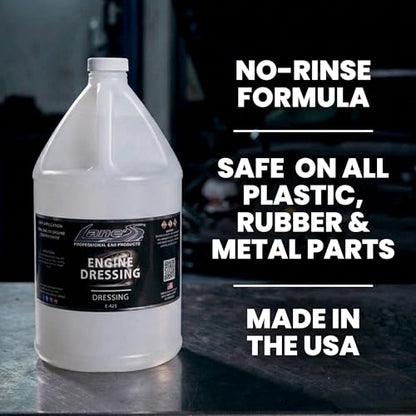 LANE'S Engine Dressing | Professional Engine Bay Cleaner and Protector Shine | Prevents Rubber Hoses Fading and Cracking | Easy to Use, Dust Resistant Degreaser & Detail Spray | 1 Gallon - size: 128 Fl Oz (Pack of 1)