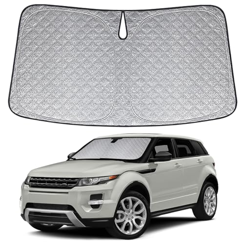 Custom Fit Windshield Sun Shade for 2012-2025 Range Rover Evoque, Foldable Car Sunshade with Storage Bag, Heat Reflective & UV Protection - size: 2012-2025 Range Rover Evoque