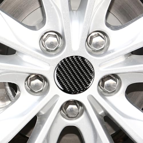 Black Carbon Fiber Compatible with Chevrolet/Chevy Malibu 2016 2017 2018 2019 2020 2021 2022 2023 2024 2025 Accessories Car Hub Center Cap Cover Exterior Trim Sticker Decal 4pcs - color: Hub Cap