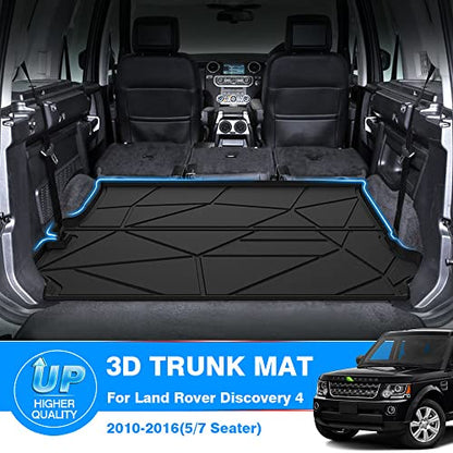 KUST Trunk Cargo Mat for Land Rover Discovery 4 LR4 2010-2016 (5/7 Seats) Rubber Rear Cover Cargo Liner Discoery 4 Accessories High Edge - size: For 2010-2016 Discovery 4 | Trunk Mat