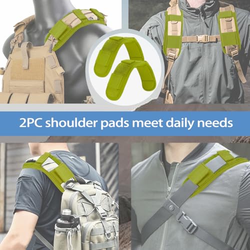 ZINMARK 2Pcs Ultra-Thick Shoulder Pad Cushions for Laptop Bags,Messenger Bags,Briefcases,Luggage, Tool Bags,Travel Bags etc - color: Army Green