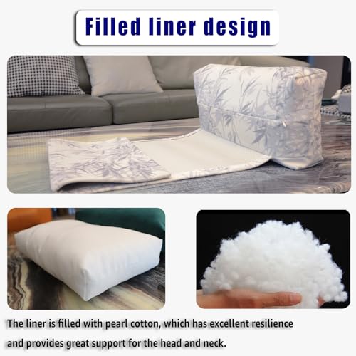 Non-Slip Head Pillow for Recliners - Neck Support Cushion with Velvet Cover for Pain Relief at Home, Office and Travel (Leaves) - color: Leaves