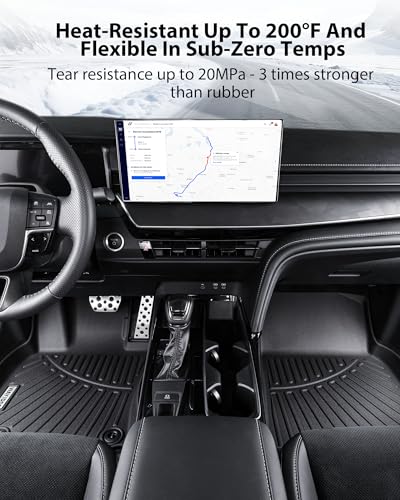 Floor Mats for 2025 2026 Nissan Armada & Infiniti QX80(Fit 7 and 8seat) with Trunk Mat 8PC TPE All-Weather Set - Custom Fit Non-Slip Floor+Cargo Liners Accessories - size: For 2025-2026 armada&QX80(7-8seat)