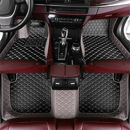 Custom Waterproof Leather Car Floor Mats Fit for Most Car SUV Truck & Sportscar All Weather Protection Vehicles (Black+Gray) - color: Black+Gray
