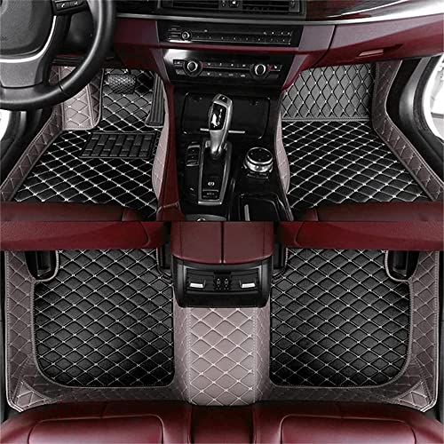 Custom Waterproof Leather Car Floor Mats Fit for Most Car SUV Truck & Sportscar All Weather Protection Vehicles (Black+Gray) - color: Black+Gray