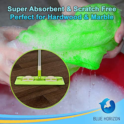 Blue Horizon Large Microfiber Cleaning Towels, 36-Pack Wash Cloths, Ultra Soft Plush Microfiber Cleaning Cloth, Products (Green, 16" X 16") - color: Green, size: 16" x 16"
