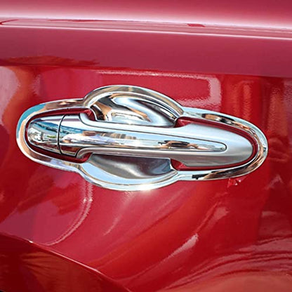 Dreamseek 4Pcs 4 Door Bowl Handle Cover Trim Compatible with Toyota RAV4 2013 2014 2015 2016 2017 2018 Triple Chrome Plated ABS Molding Exterior Outer Protector - size: Door Handle Bowl Cover